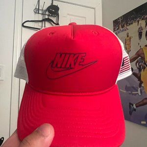 Red Nike Trucker/Net Hat